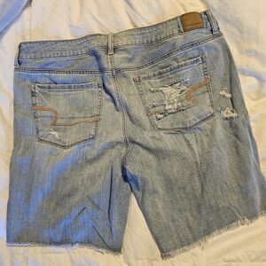 American Eagle Tomgirl Bermuda Stretch Denim Shorts Size US18